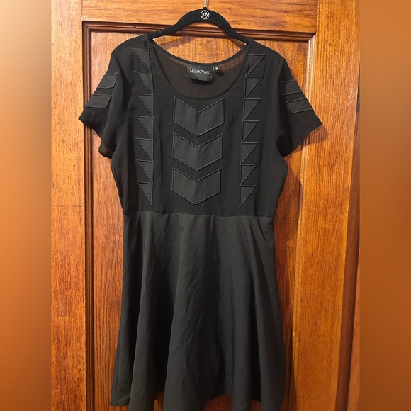 MINKPINK sheer top skater dress - Picture 1 of 6